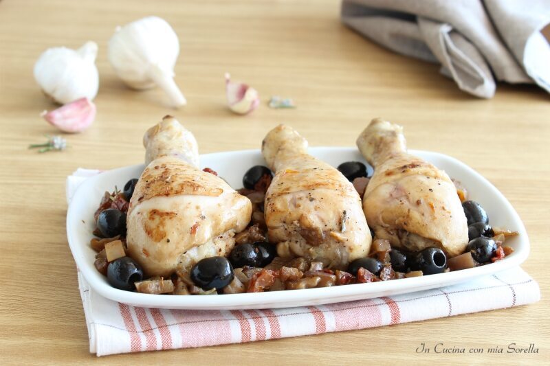 Pollo alle olive e melanzana
