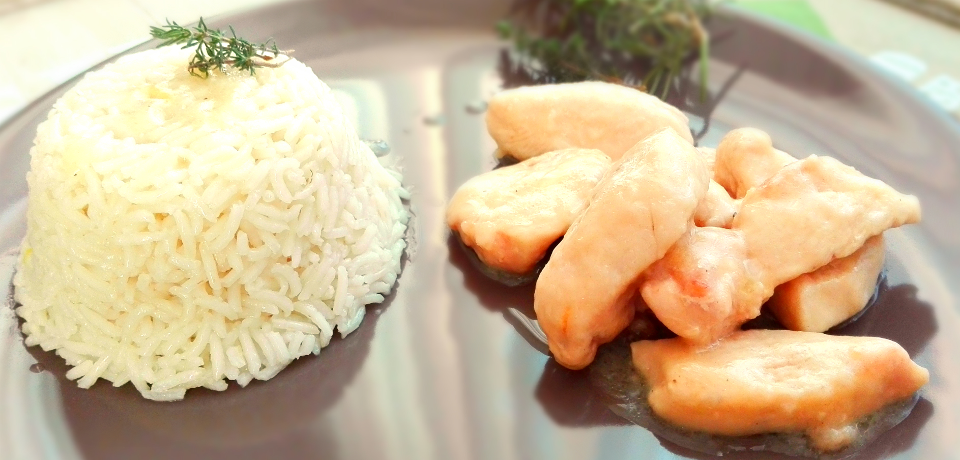 Pollo allo zenzero e birra con riso basmati