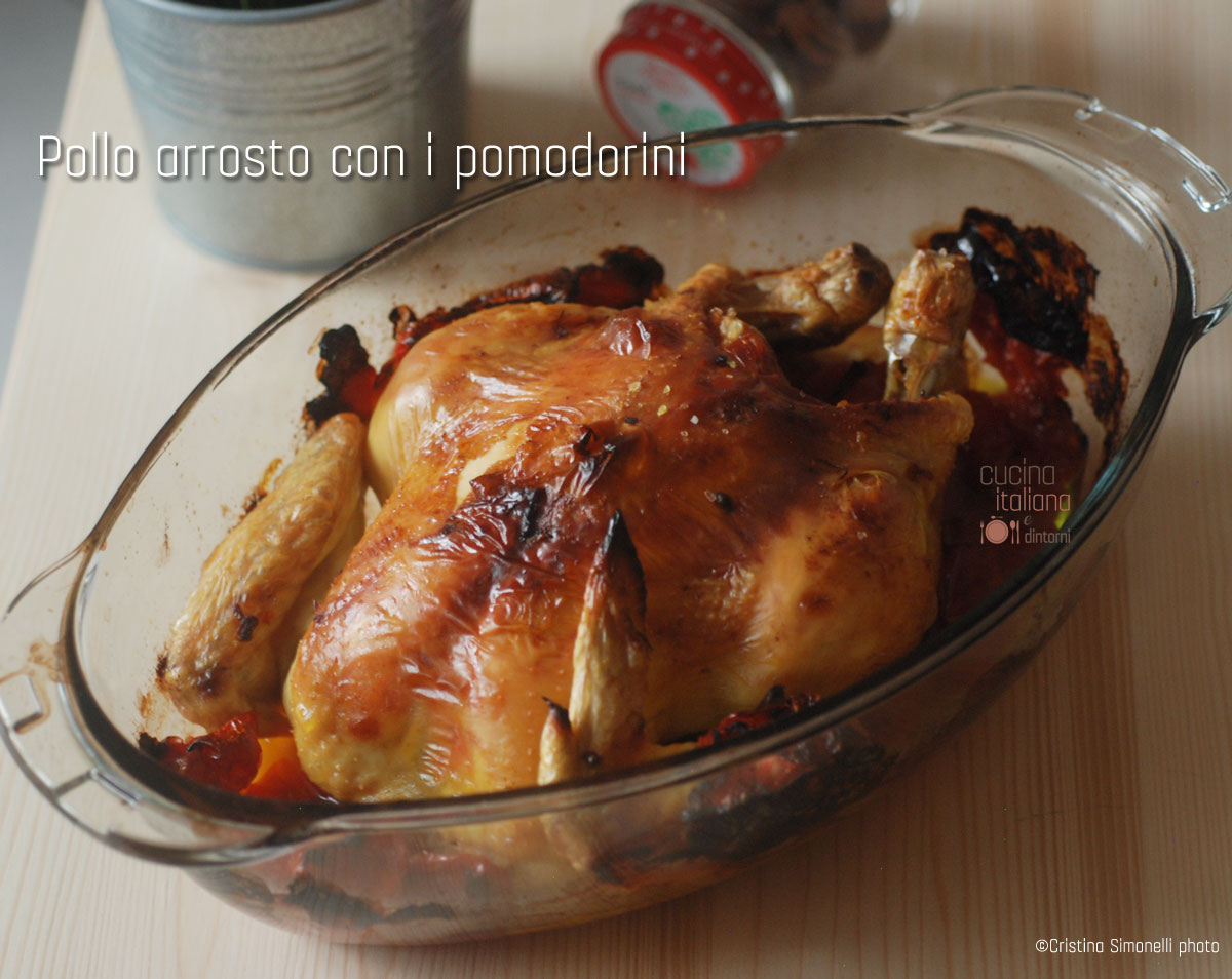 Pollo arrosto al pomodoro