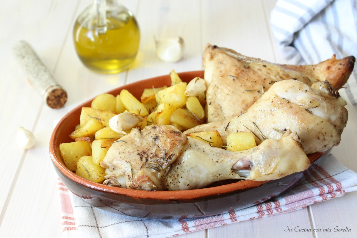 Pollo arrosto con patate