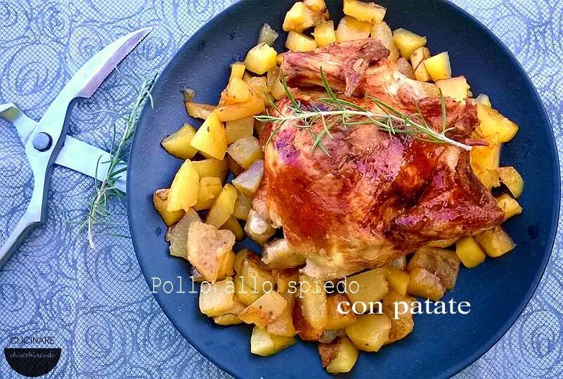 Pollo arrosto croccante con le patate