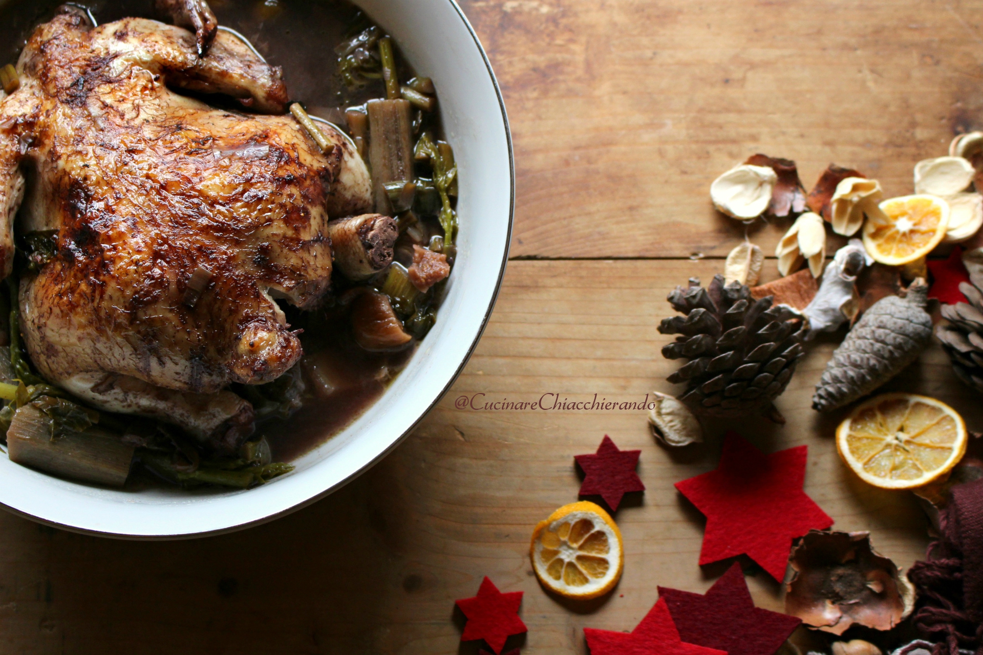 Pollo brasato con verdure di stagione