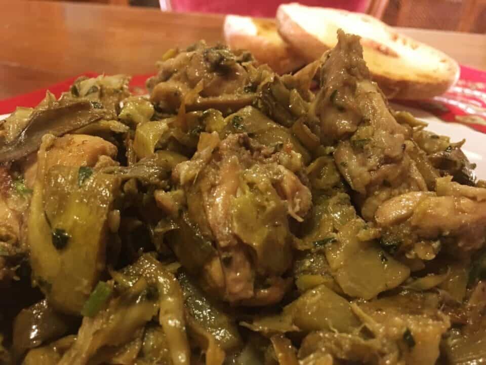 Pollo coi carciofi: squisito!