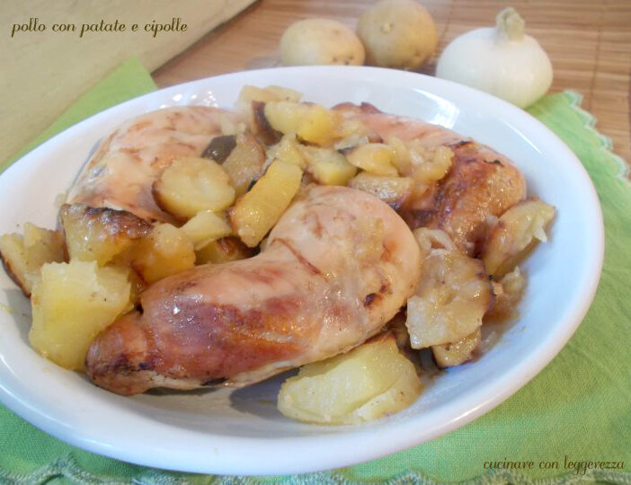 Pollo con patate e cipolle