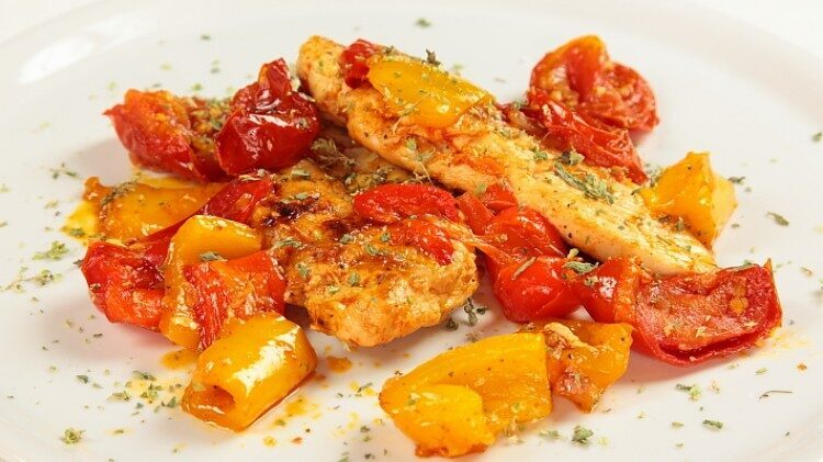 Pollo con peperoni