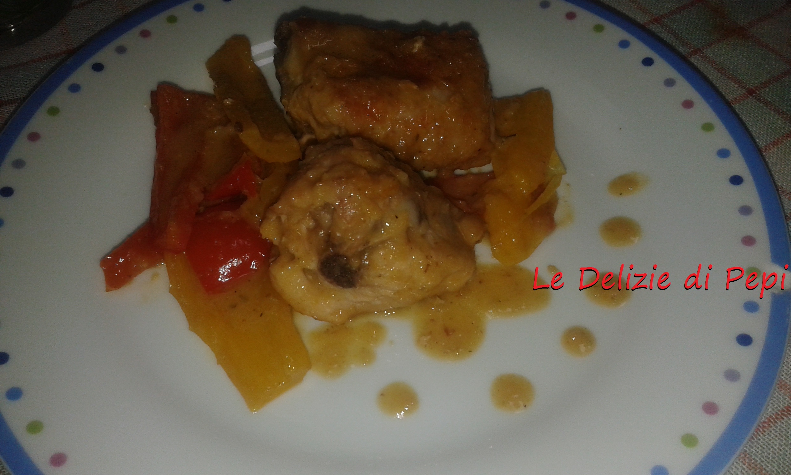 Pollo con peperoni