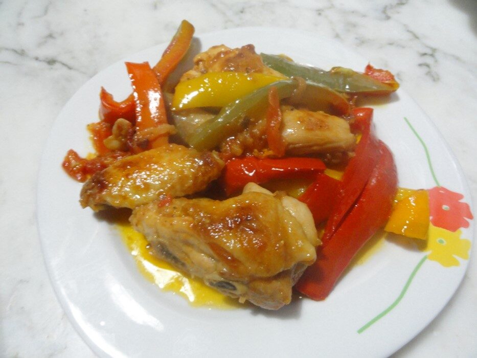 Pollo con peperoni