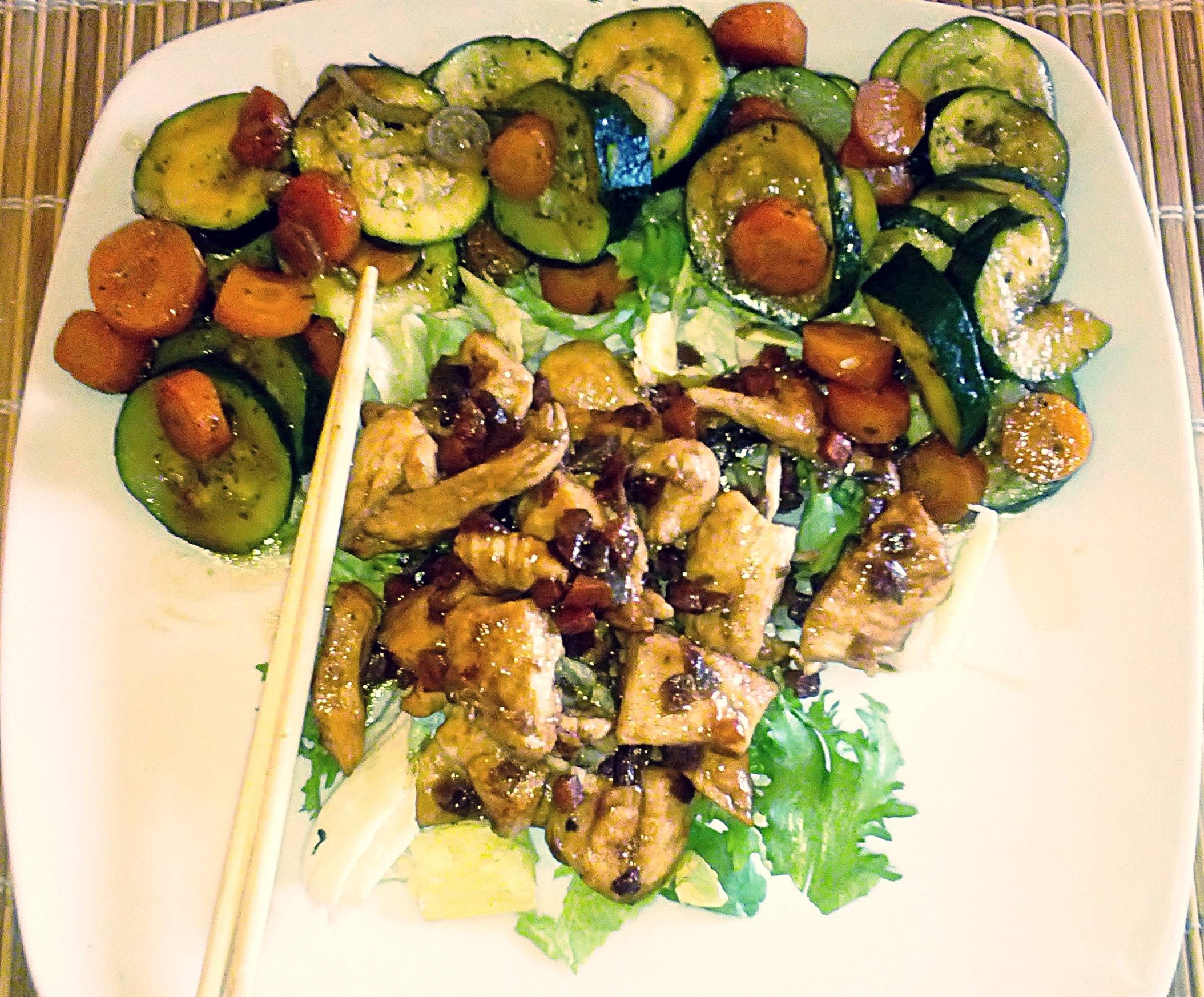 Pollo con verdure alla soia (al microonde)