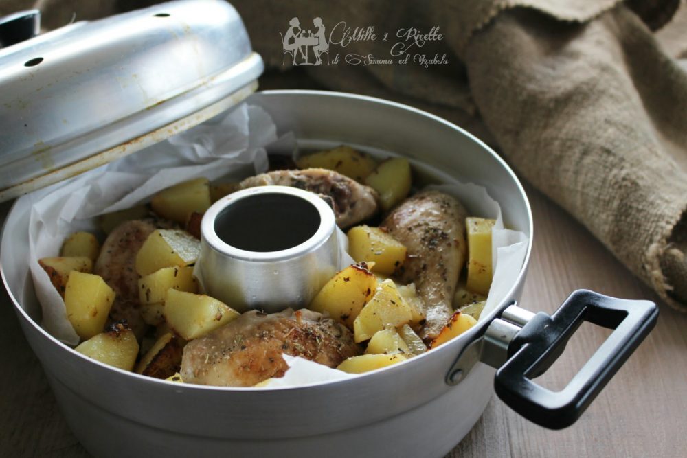 Pollo e patate agli aromi cotto in fornetto versilia
