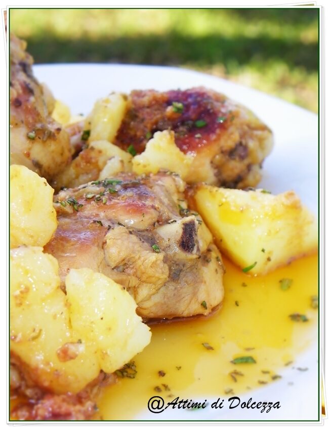 Pollo in potacchio con patate