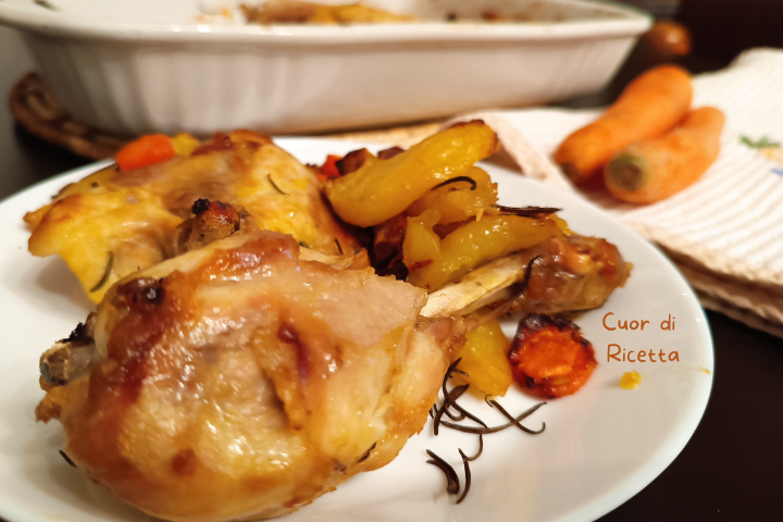 Pollo marinato al forno