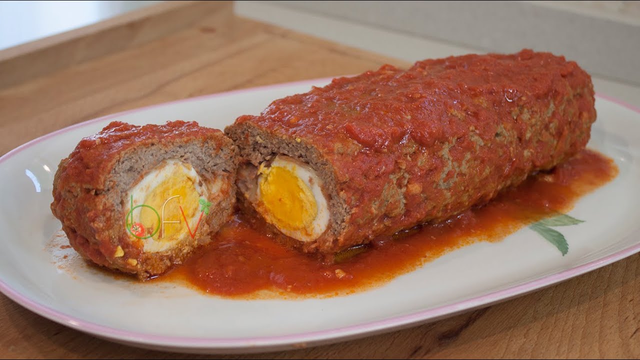 Polpepolpettone farcito, al sugo di pomodoro – cotto in padella [videoricetta]