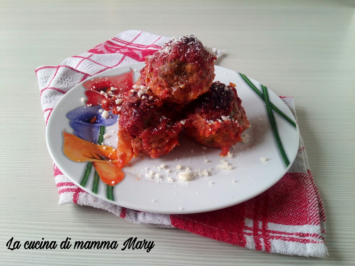 Polpette al forno con il sugo