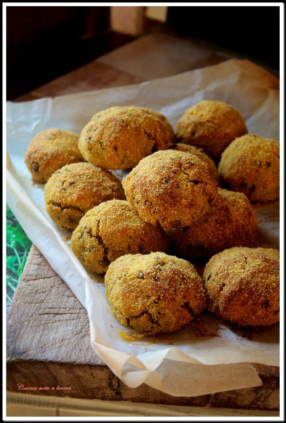 Polpette con  lenticchie verdi