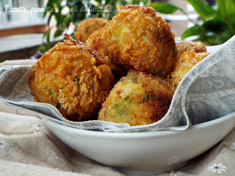 Polpette croccanti di tacchino, patate e piselli…al forno