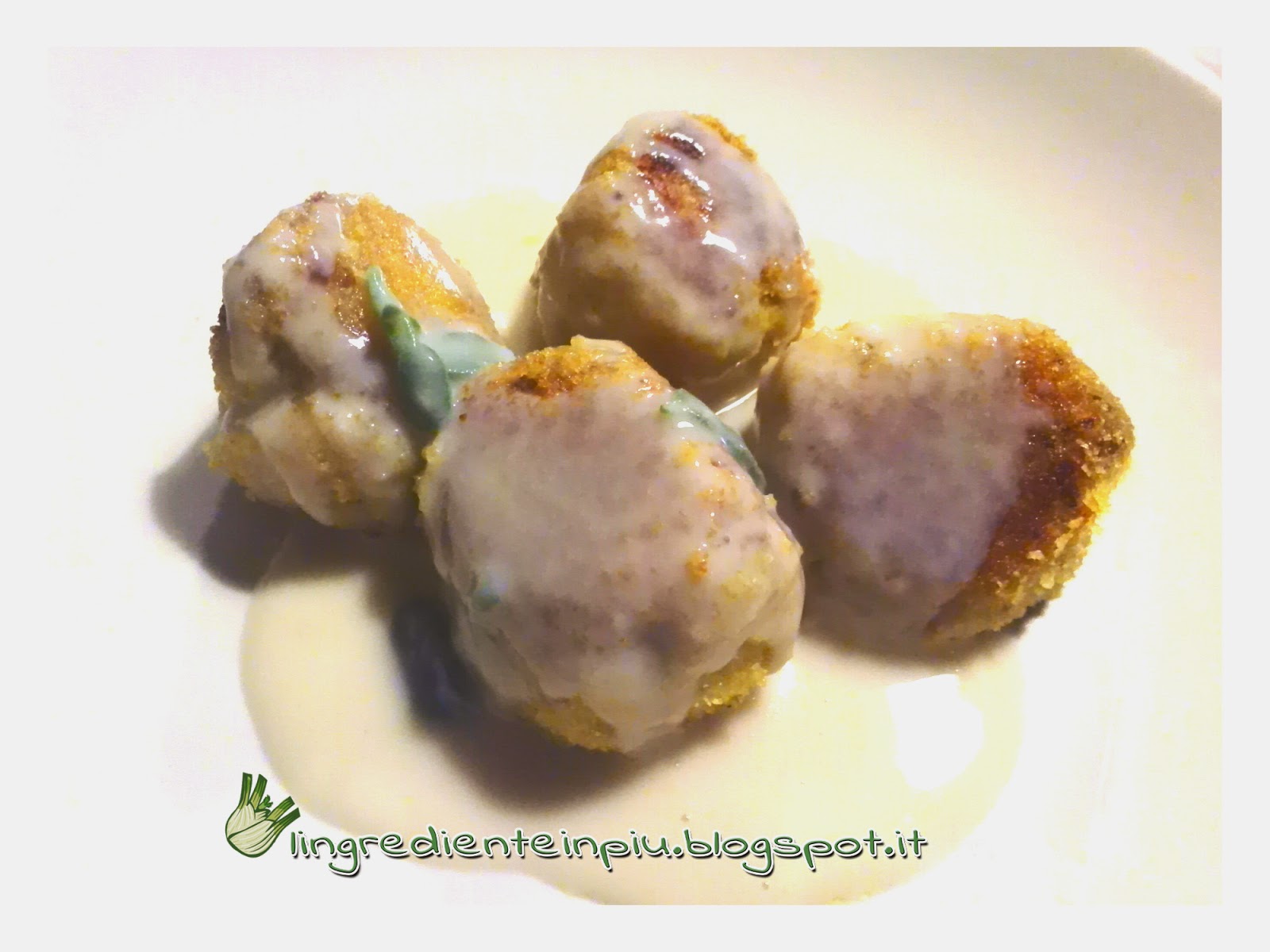 Polpette di borlotti in crema di salvia