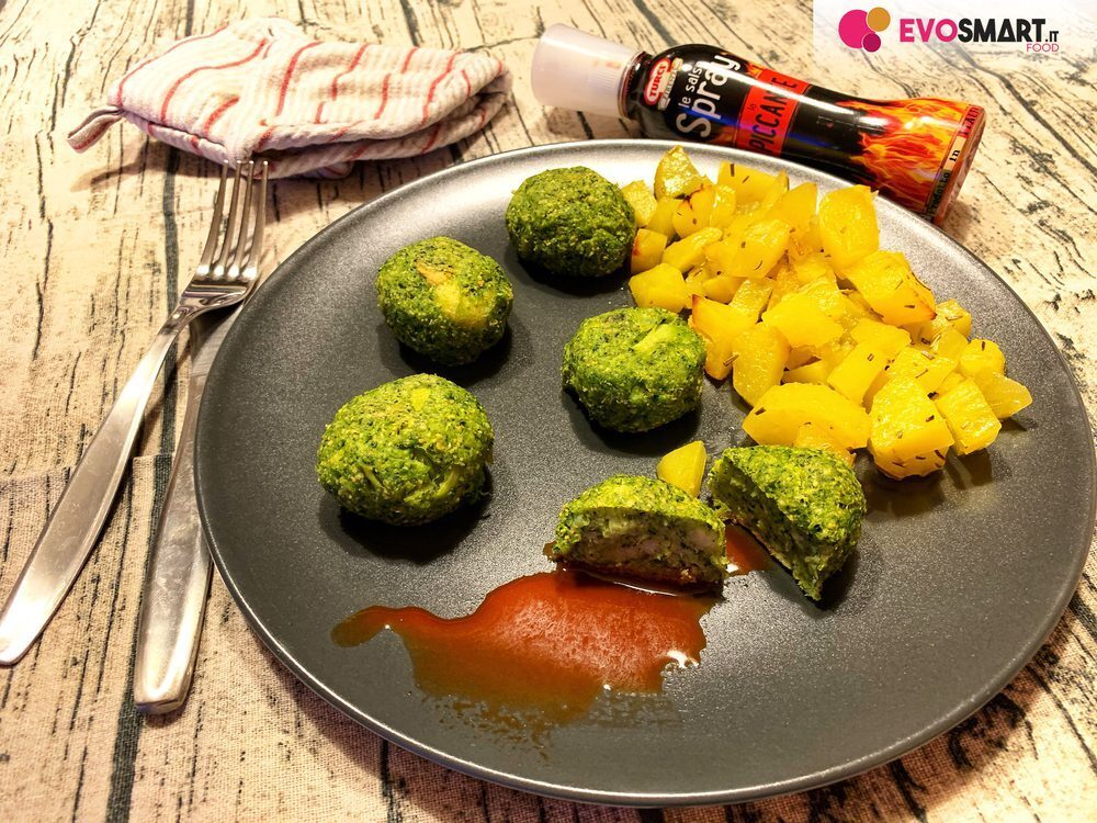 Polpette di broccoli fatte in casa con salsa spray piccante turci