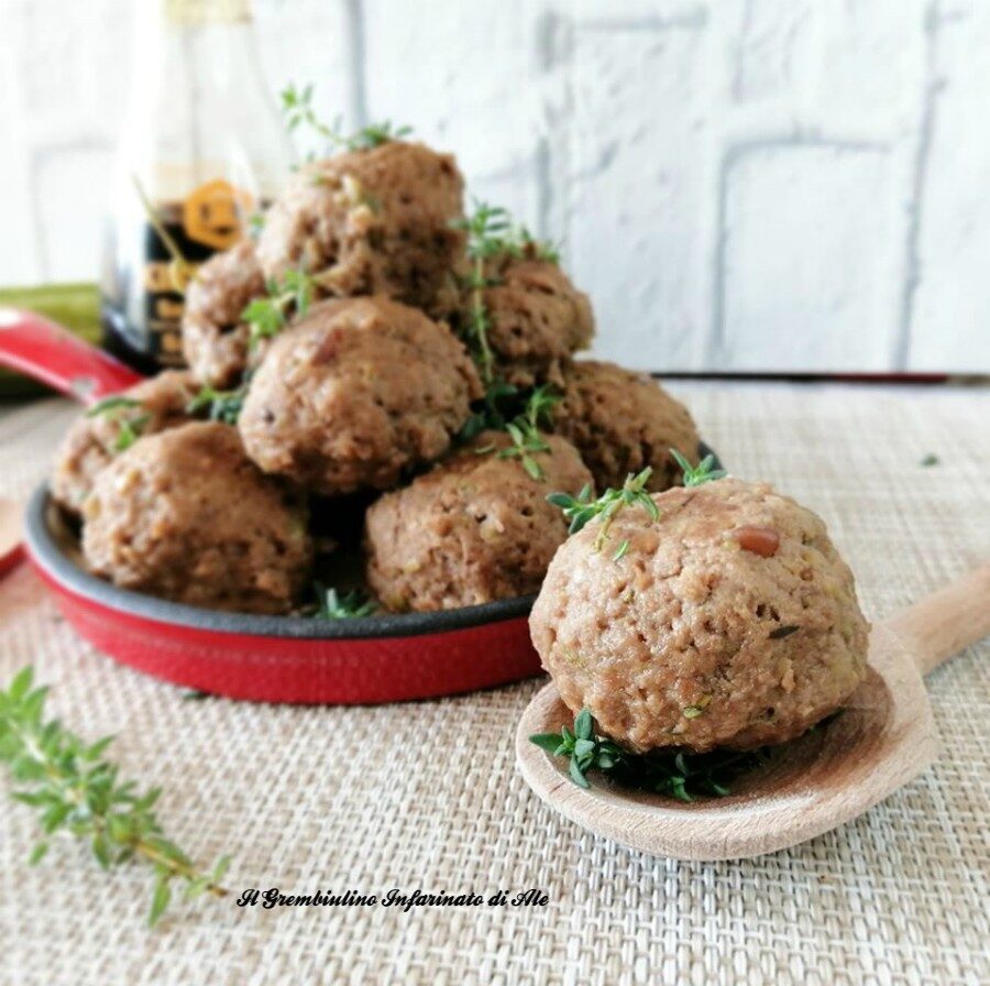 Polpette di carne e zucchine alla soia