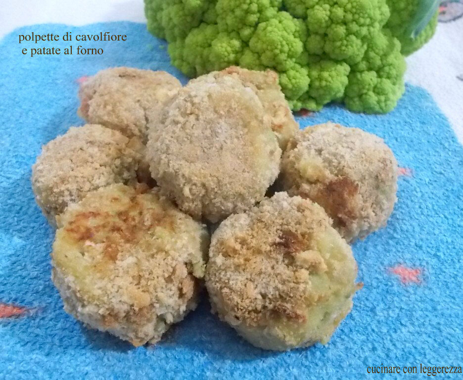 Polpette di cavolfiore e patate al forno