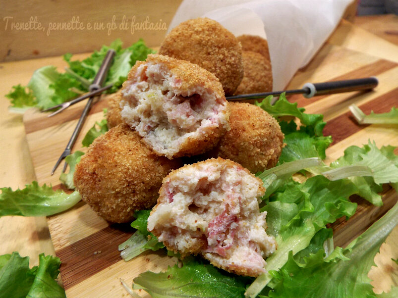 Polpette di cavolfiore e prosciutto..cotte al forno