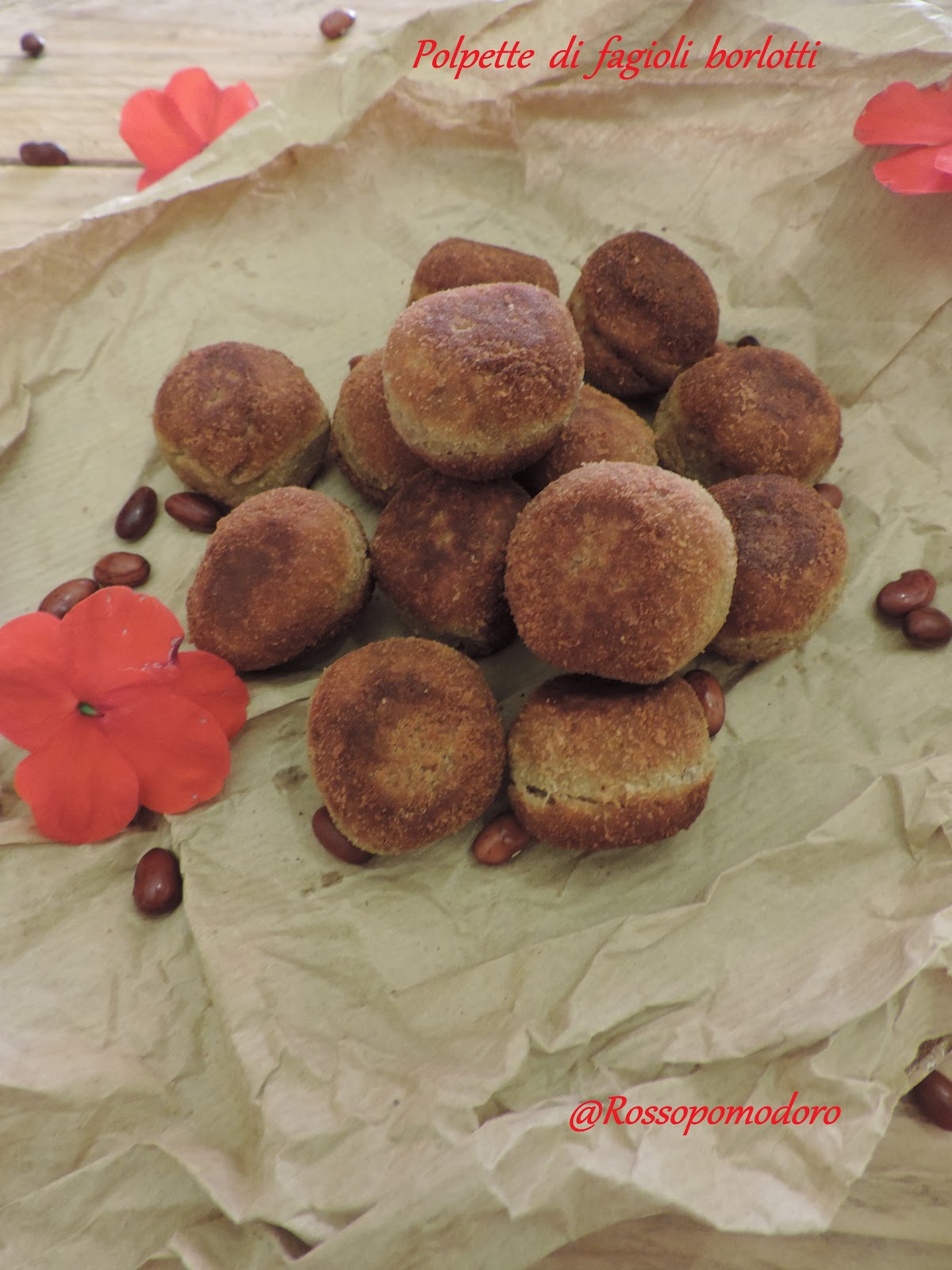 Polpette di fagioli borlotti