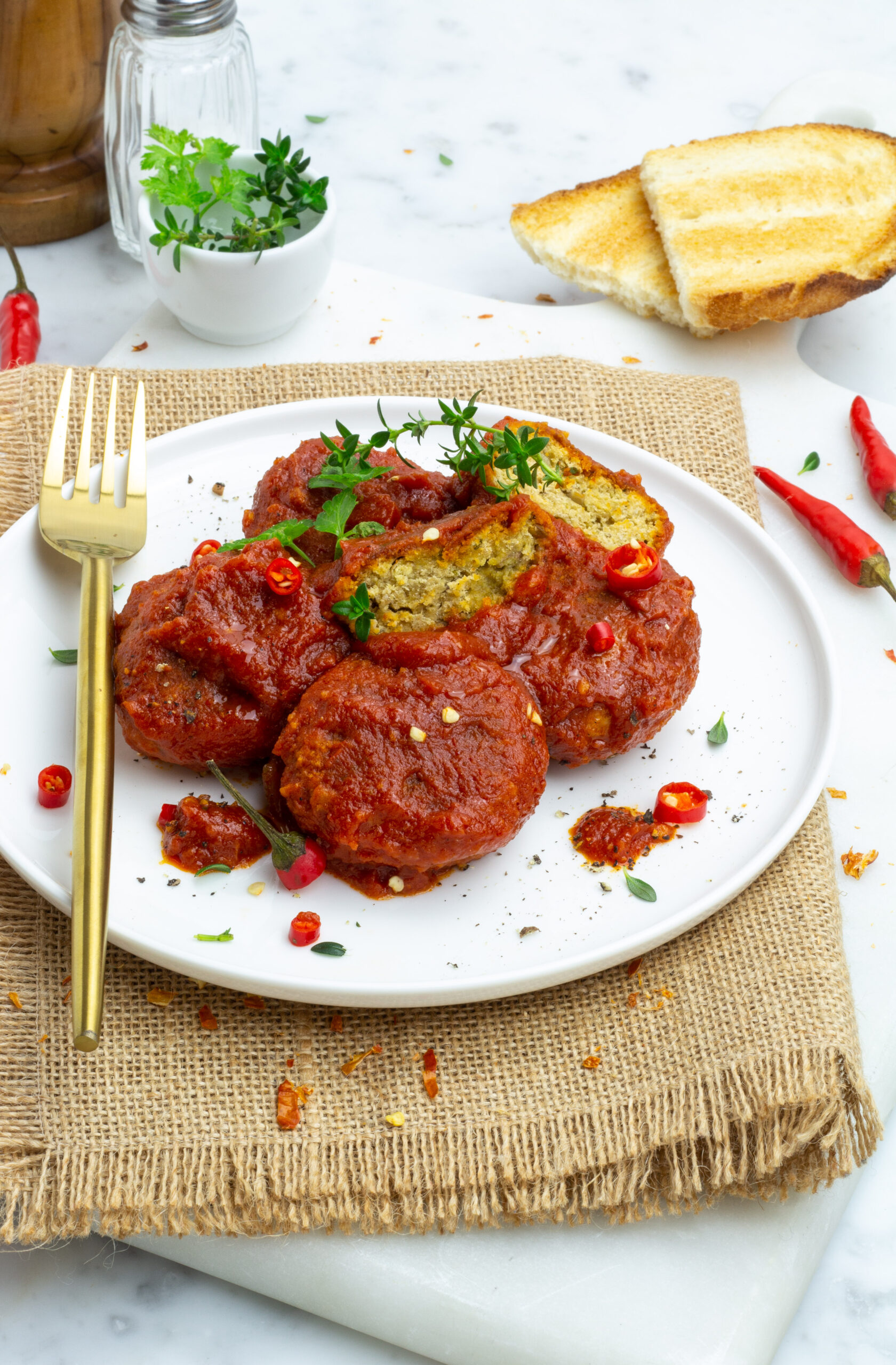 Polpette di lenticchie al pomodoro