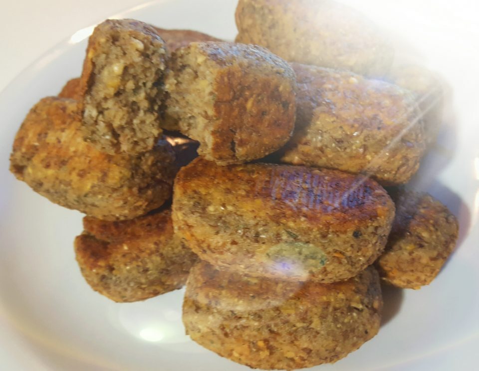 Polpette di lenticchie cotte al forno.
