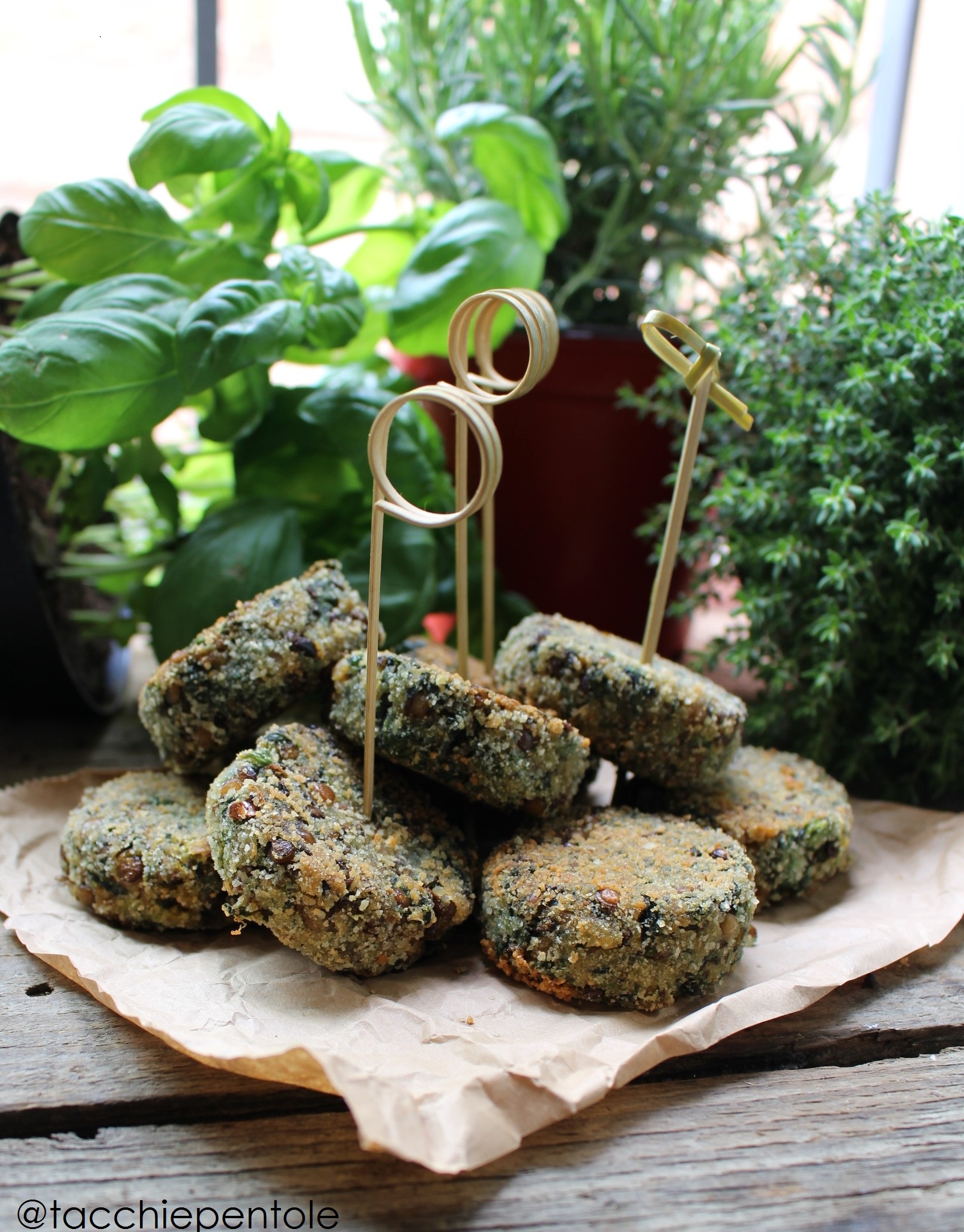Polpette di lenticchie e spinaci