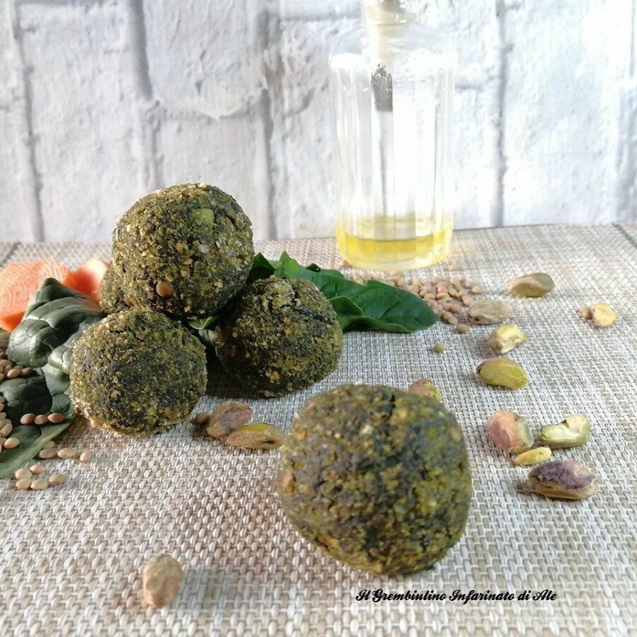 Polpette di lenticchie e spinaci