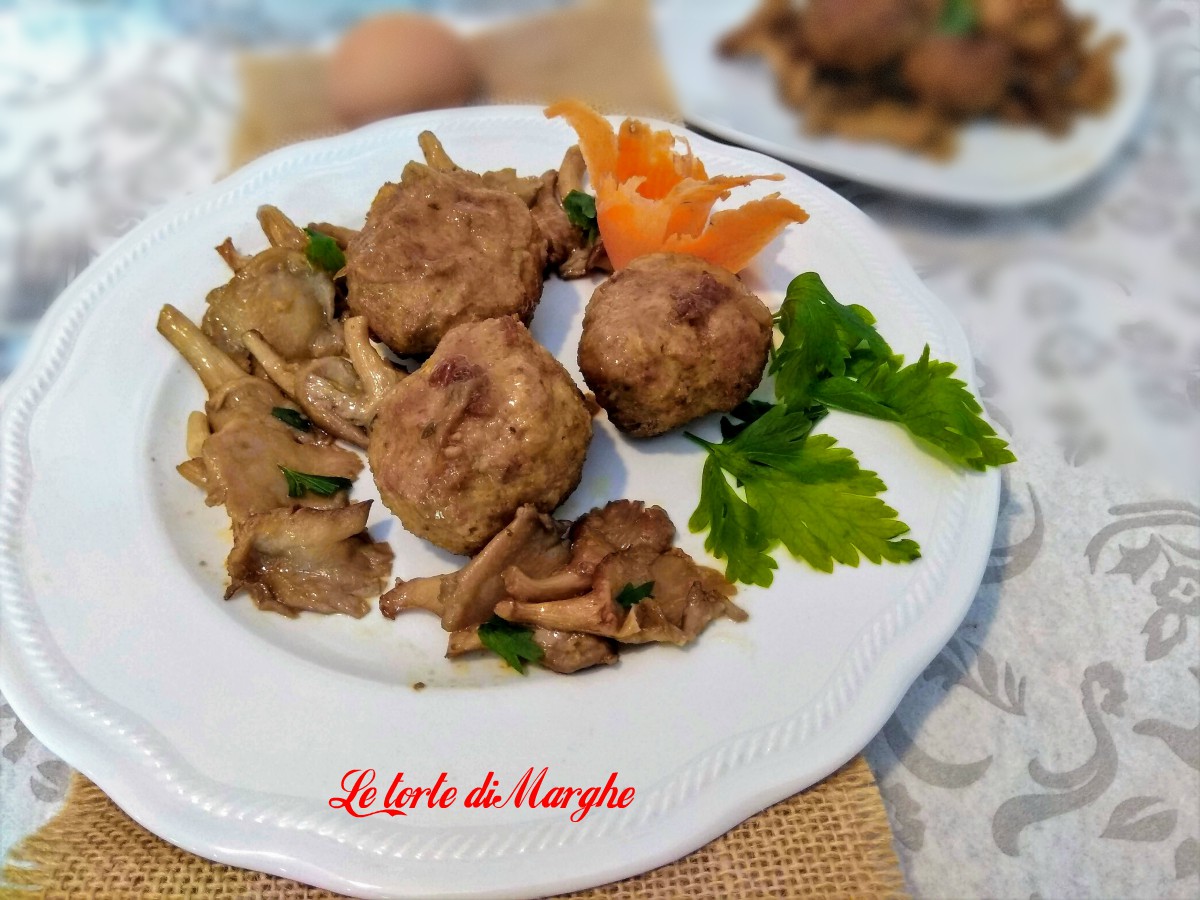 Polpette di manzo ai funghi secondo piatto