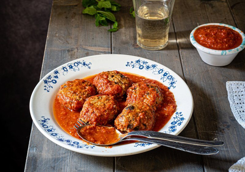 Polpette di melanzane al sugo