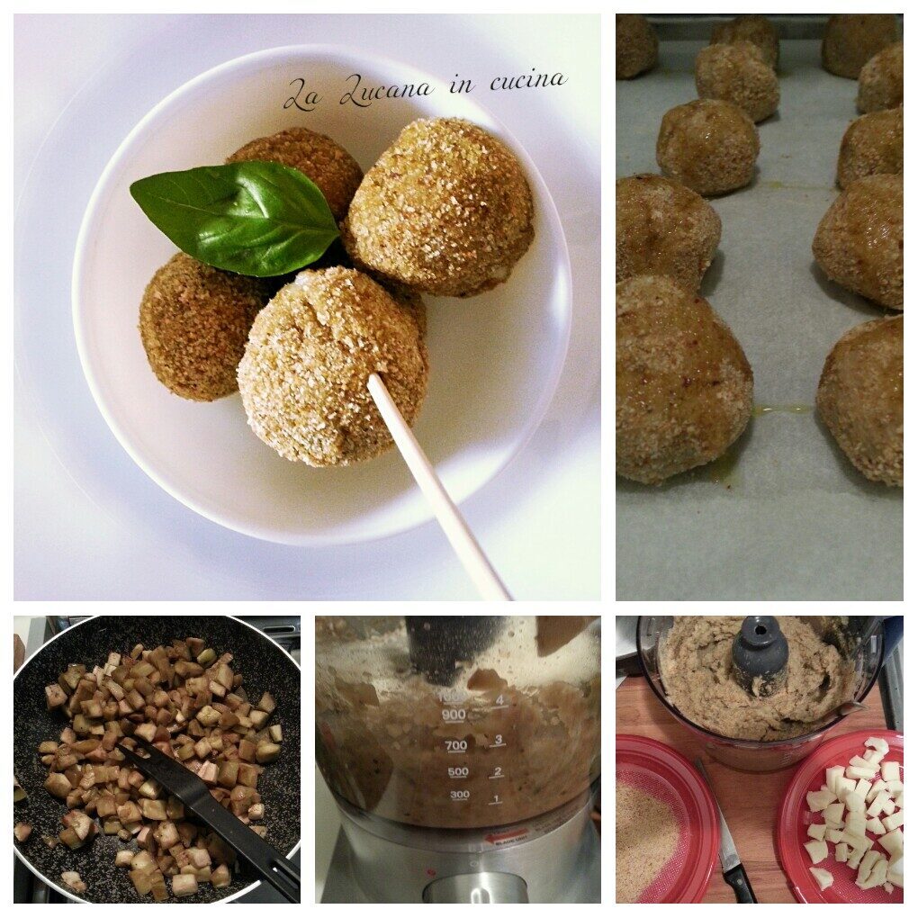 Polpette di melanzane con pecorino di moliterno e cuore morbido