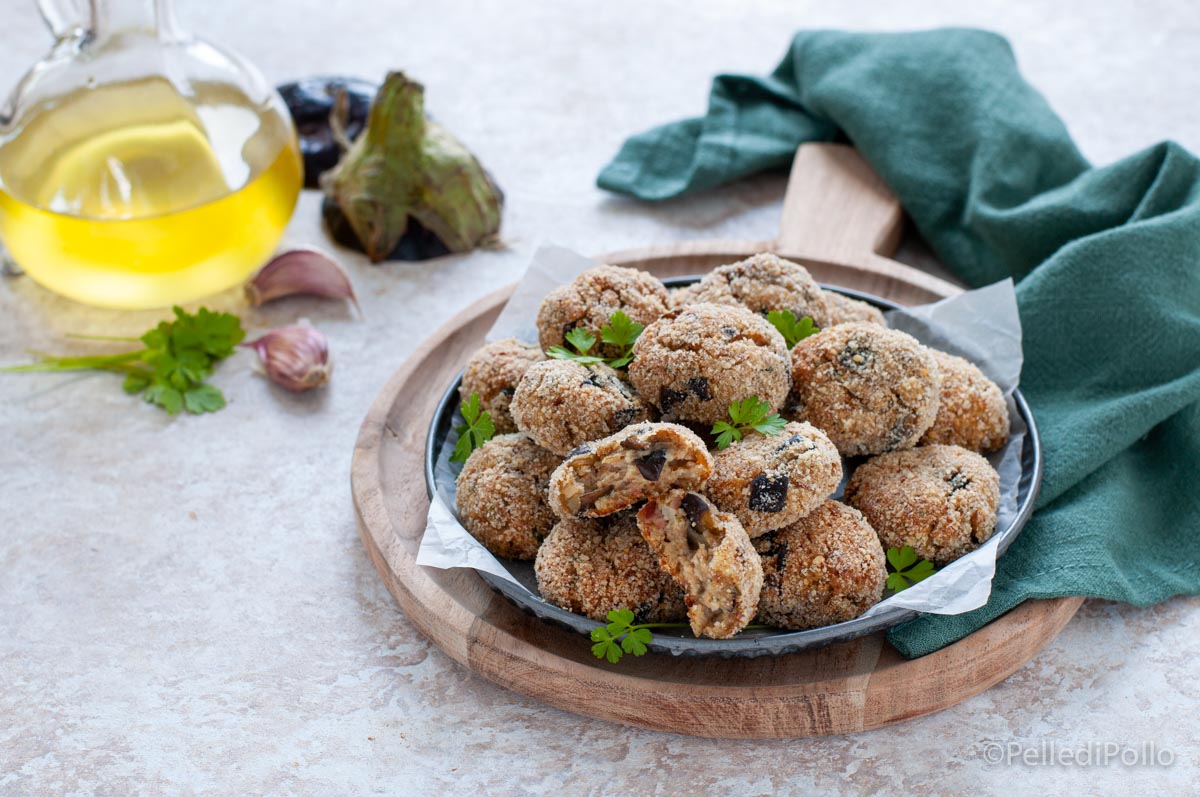 Polpette di melanzane e prosciutto cotto