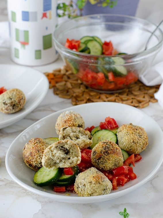 Polpette di melanzane sofficissime cotte in friggitrice ad aria