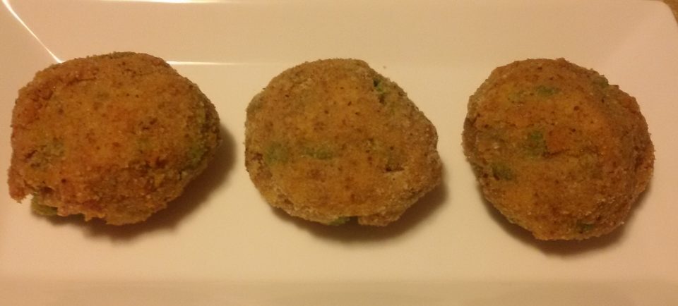 Polpette di merluzzo e piselli