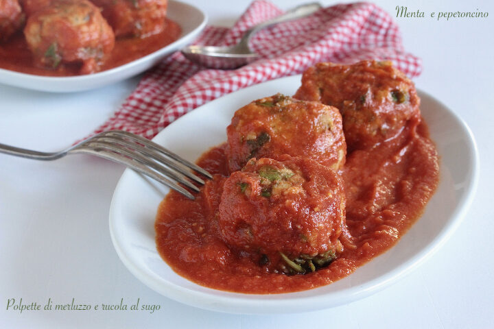 Polpette di merluzzo e rucola al sugo