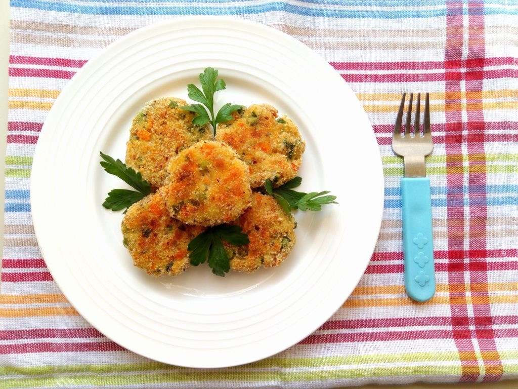Polpette di merluzzo e verdure al forno