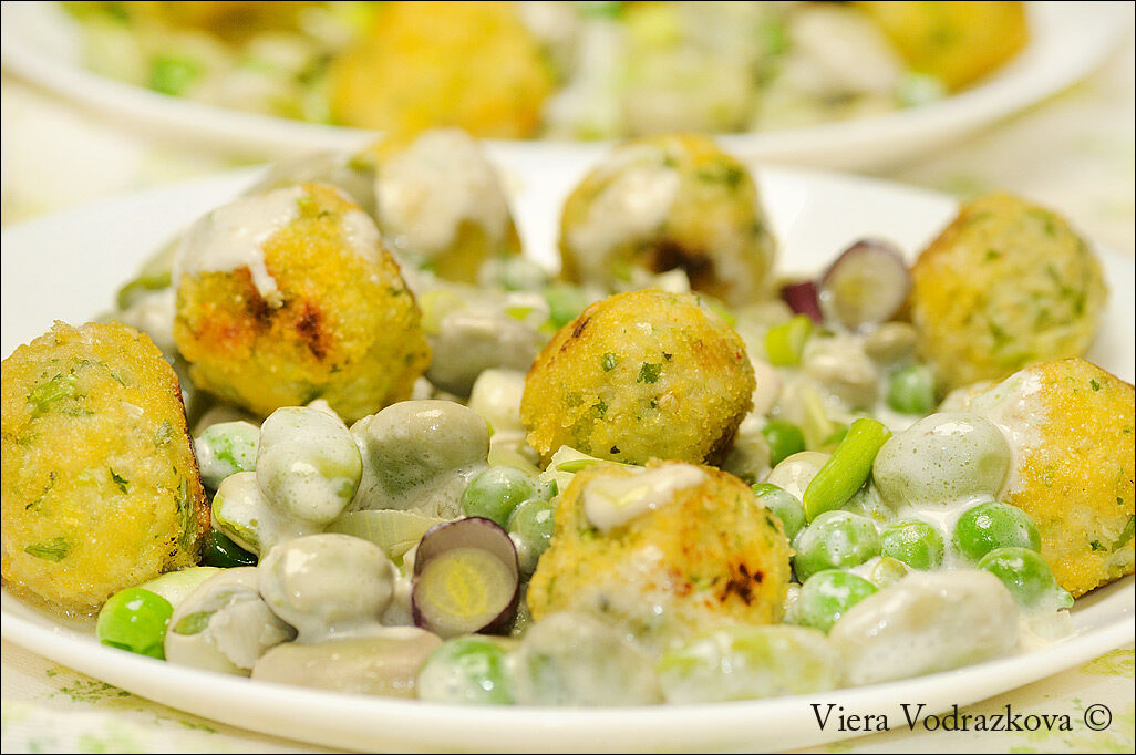 Polpette di miglio con verdure dell’orto