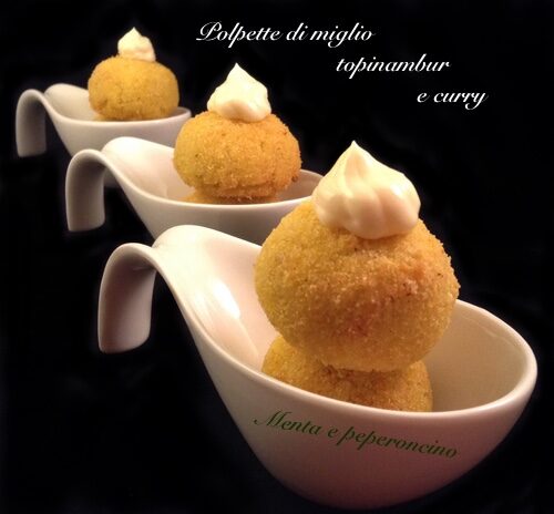 Polpette di miglio topinambur e curry