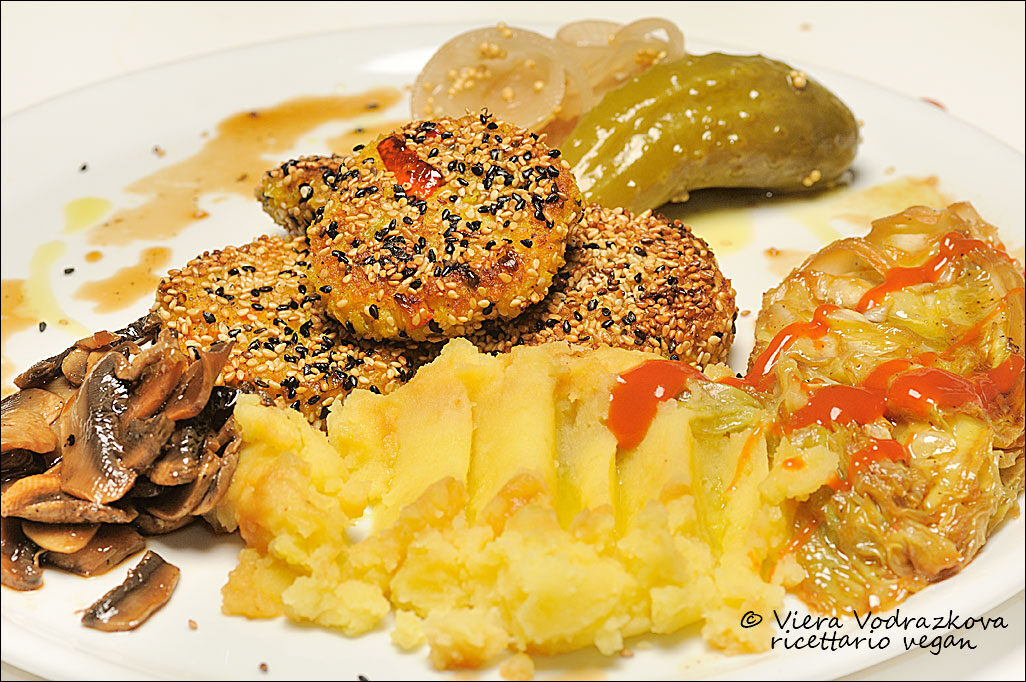 Polpette di miglio,zucca,piselli e porri