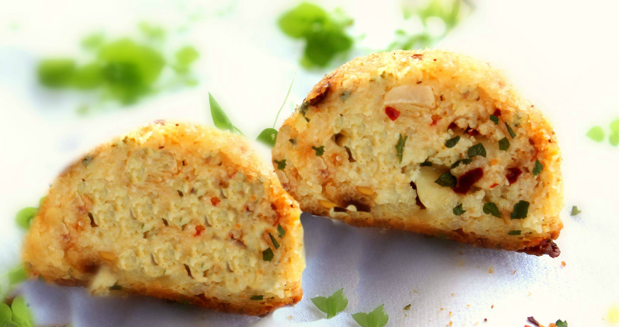 Polpette di patate  alle erbe e provola