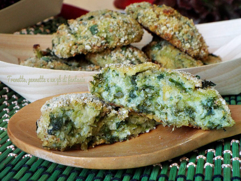 Polpette di patate con ricotta e insalata mista