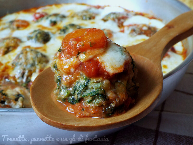 Polpette di patate e cicoria alla parmigiana