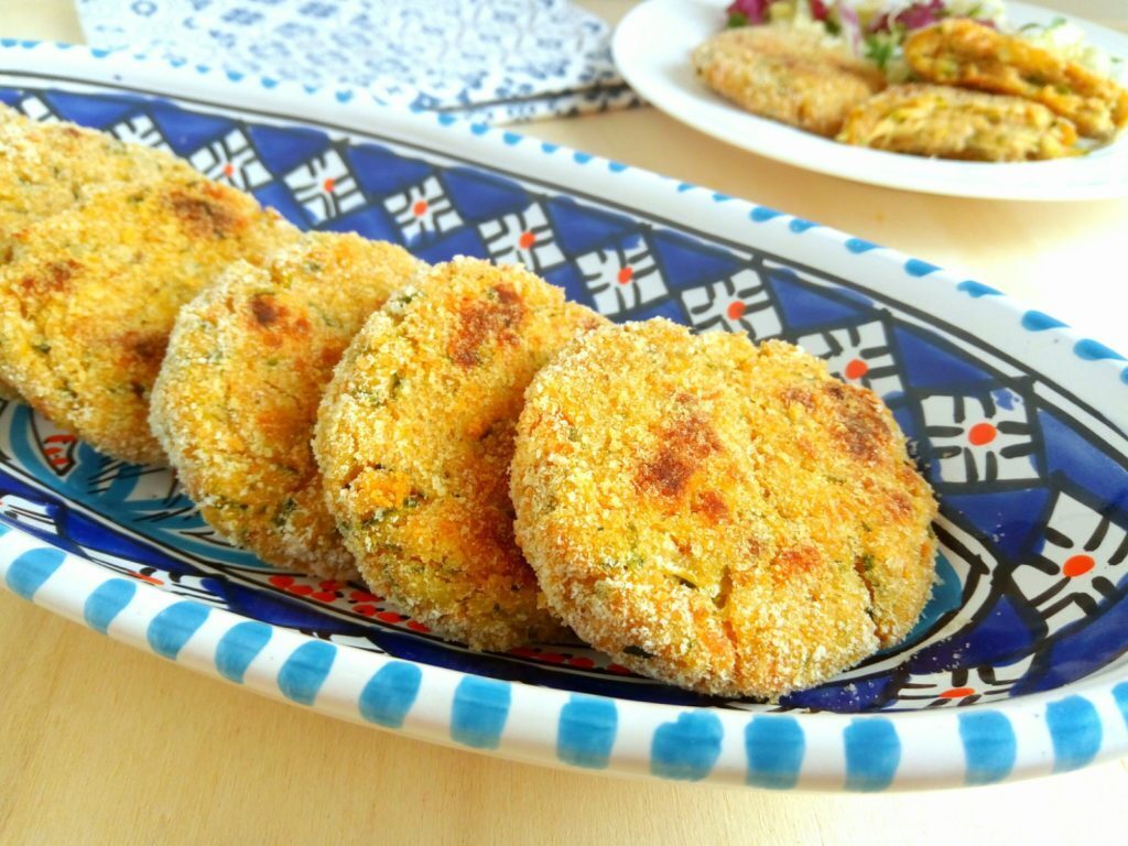 Polpette di pesce e zucchine al forno