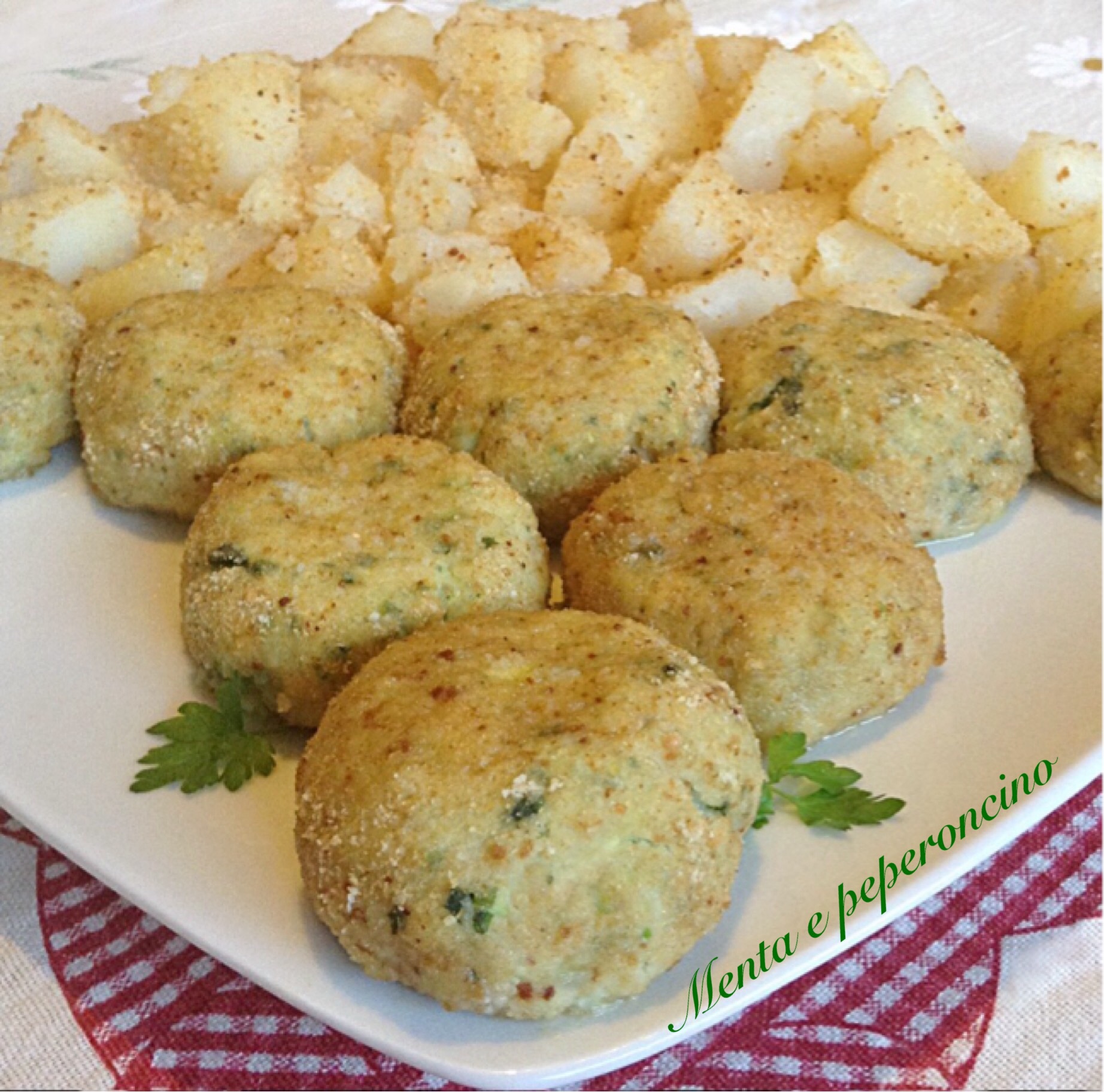 Polpette di platessa con zucchine e patate