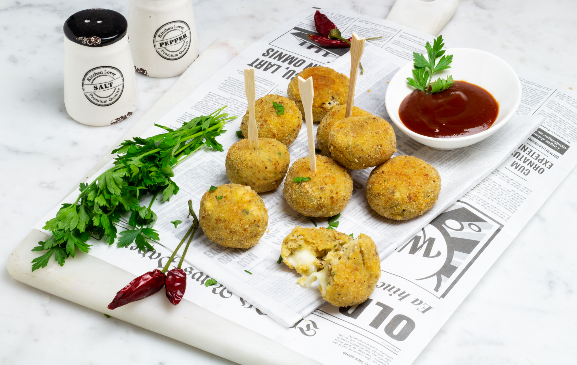 Polpette di polenta e funghi shiitake