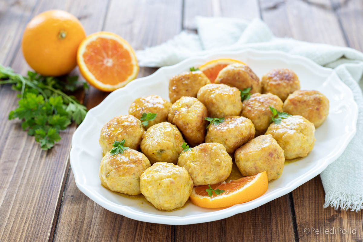 Polpette di pollo all’arancia