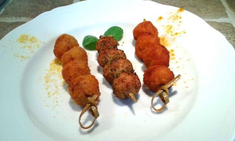 Polpette di pollo tricolore