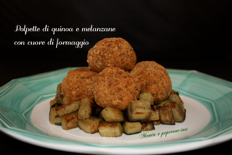 Polpette di quinoa e melanzane con cuore di formaggio