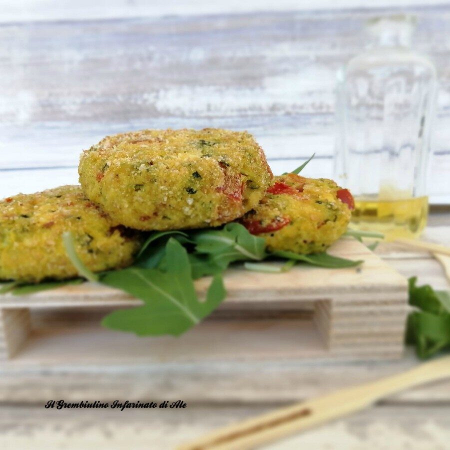 Polpette di ricotta con zucchine e peperoni